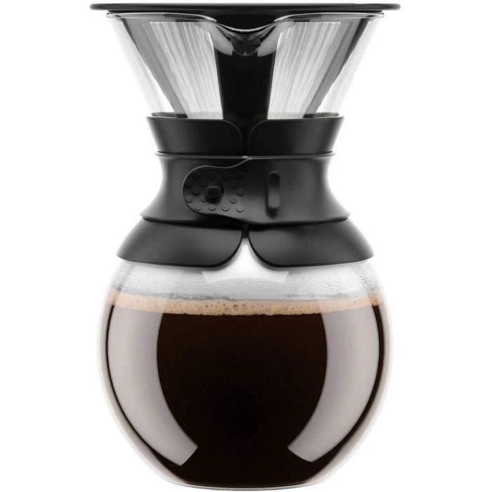 A Over - Bodum Cafeter, filtro de malla de acero inoxidable permanente, 1.0 L, 8 tazas 1