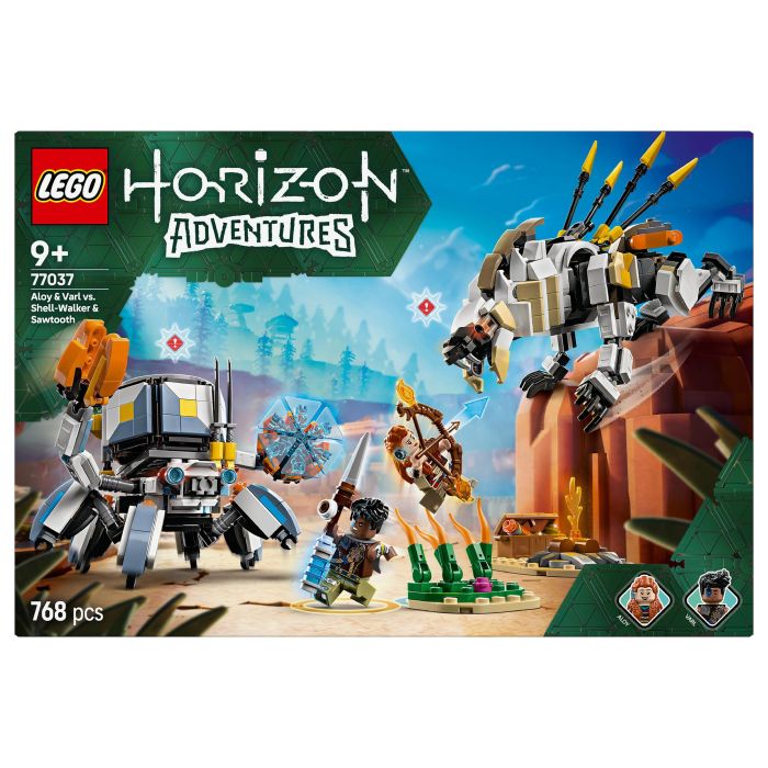 Lego Horizon Adventures 77037 Aloy y Varl contra Testudien y Sawtooth - Juego de Construcción para Niños y Niñas a Partir de 9 Años