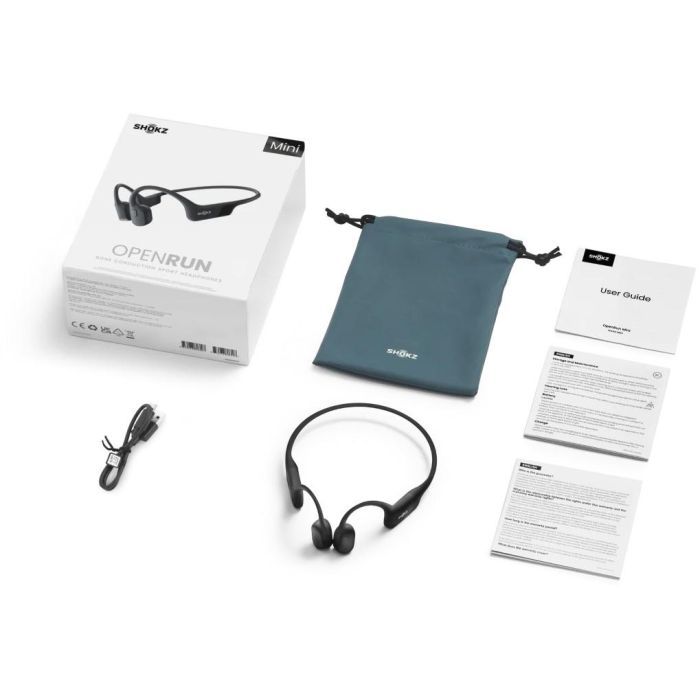 Shokz OpenRun Mini Black Bluetooth Wireless Bone Conduction Headset 3