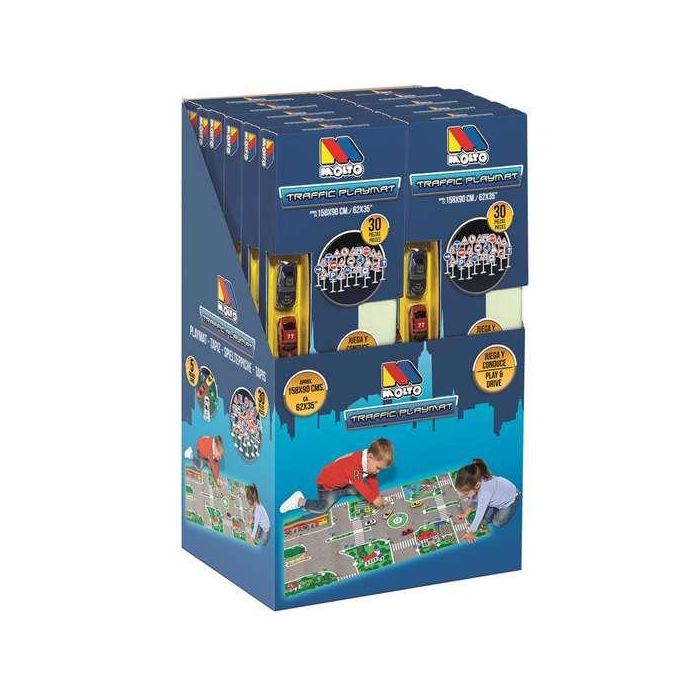Molto Tapiz de juego de espuma con 30 accesorios interactivos: Coches y Señales, 124x60 cm, para niños de 3+ años 2 Molto Tapiz de juego de espuma con 30 accesorios interactivos: Coches y Señales, 124x60 cm, para niños de 3+ años 2
