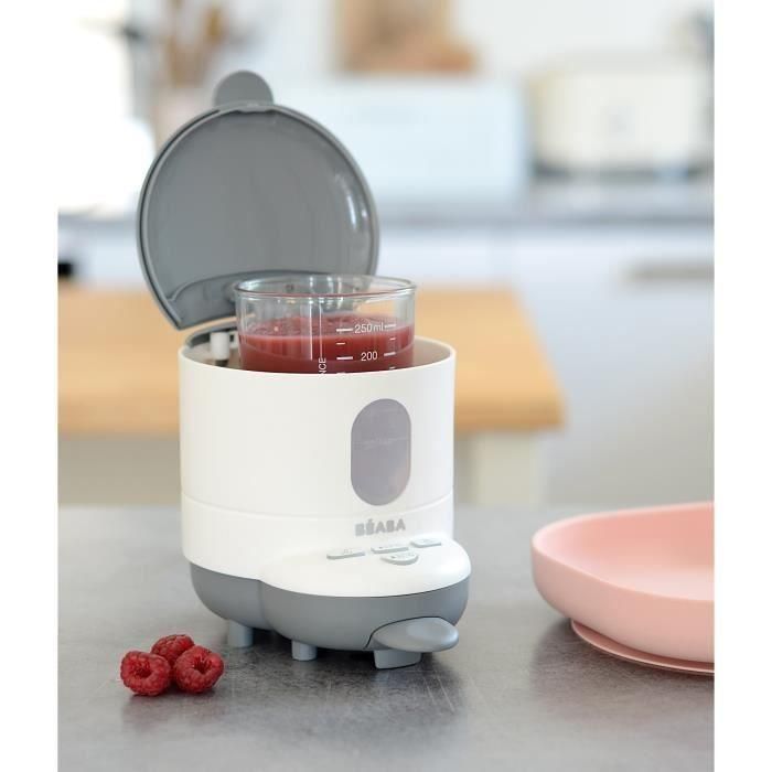 Beaba Bib'expresso Nueva Generación - Calentador de Biberones Automático Rápido y Preparador de Comida con Baño María - Blanco/Gris 1