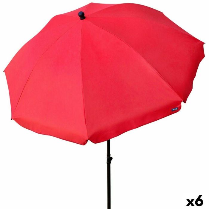 Sombrilla Aktive Rojo 240 x 230 x 240 cm (6 Unidades) Sombrilla Aktive Rojo 240 x 230 x 240 cm (6 Unidades)
