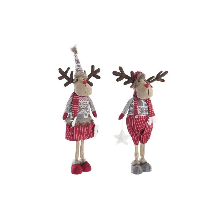 Figura Navidad Tradicional DKD Home Decor Rojo Blanco 10 x 58 x 20 cm (2 Unidades) Figura Navidad Tradicional DKD Home Decor Rojo Blanco 10 x 58 x 20 cm (2 Unidades)
