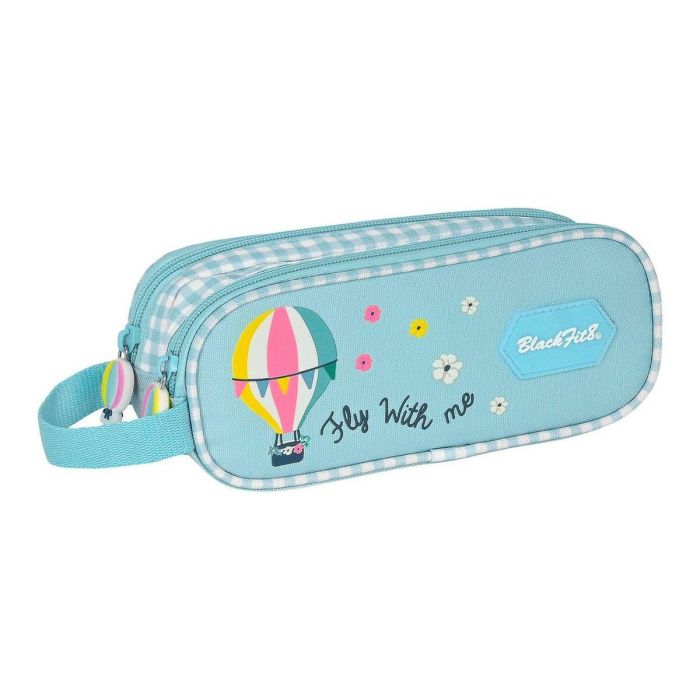 Estuche Escolar BlackFit8 Fly with me Blanco Azul cielo 21 x 8 x 6 cm Estuche Escolar BlackFit8 Fly with me Blanco Azul cielo 21 x 8 x 6 cm