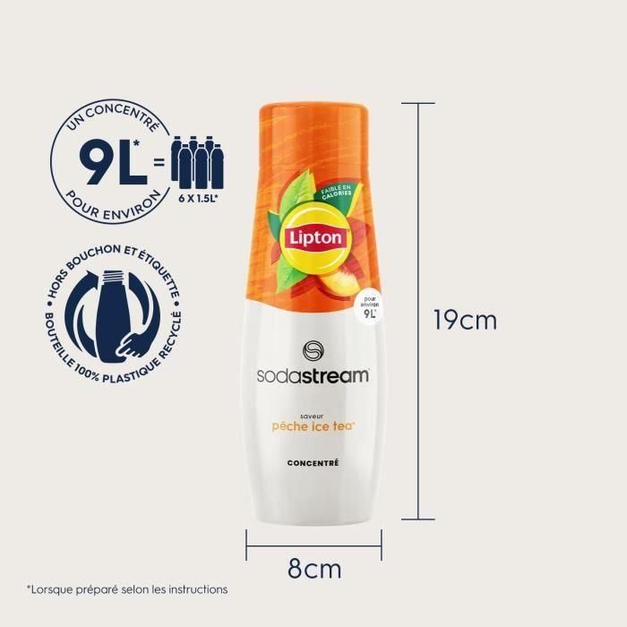 Concentrados SODASTREAM - Pack de 6 Concentrados Lipton Ice Tea - Hasta 54L de bebidas - 440 ml 4 Concentrados SODASTREAM - Pack de 6 Concentrados Lipton Ice Tea - Hasta 54L de bebidas - 440 ml 4