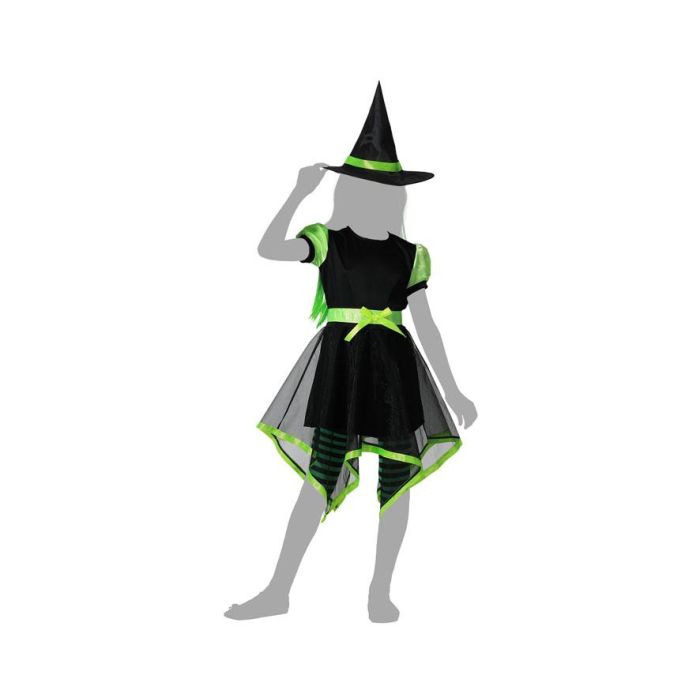 Disfraz de Bruja Infantil Verde Moderno con Vestido Corto, Falda Asimétrica y Sombrero para Niña 3-4 Años, Halloween y Carnaval 3 Disfraz de Bruja Infantil Verde Moderno con Vestido Corto, Falda Asimétrica y Sombrero para Niña 3-4 Años, Halloween y Carnaval 3
