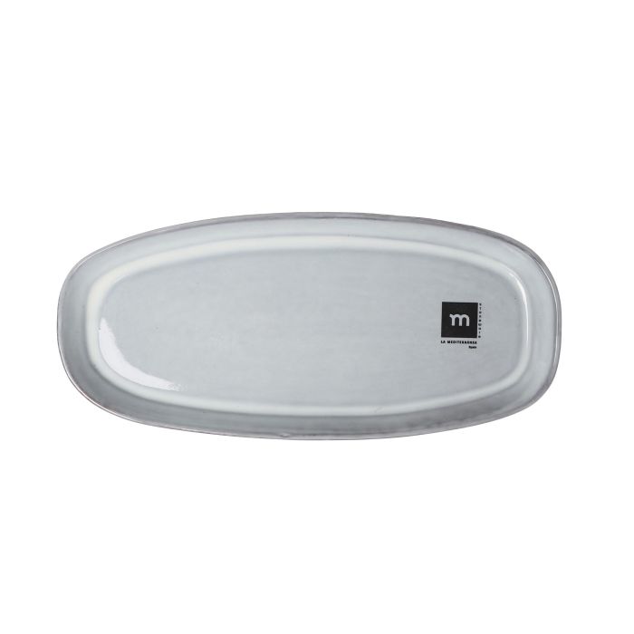 Fuente Oval Black Clay 24.5 x 11.2 x 2 cm - Inde (12 Unidades) 1