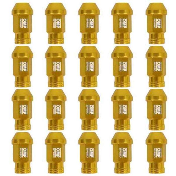 Set Tuercas OMP 7075 40 mm M14 x 1,50 20 uds Oro 2