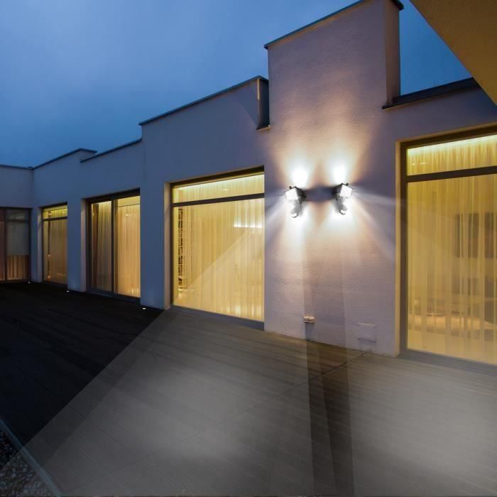 Lumi Jardin Proyector Solar Cooper Negro H 22 cm - Iluminación Potente, Panel Remoto, LED Blanco, Detector de Movimiento 4