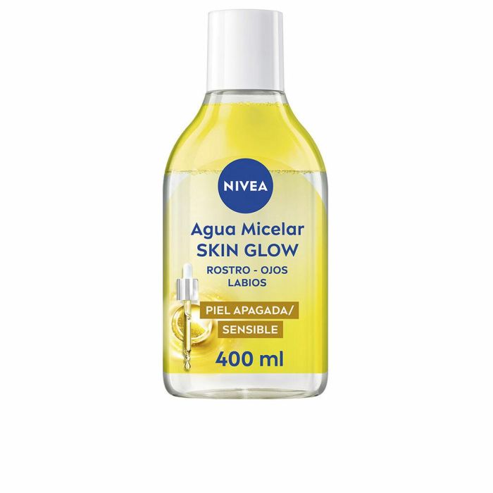 NIVEA AGUA MICELAR Sérum Skin Glow 400 ml - Limpieza Profunda, Piel Radiante