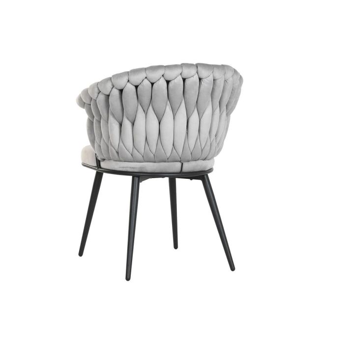 Silla Moderno DKD Home Decor Gris Negro 60 x 84 x 66 cm 4 Silla Moderno DKD Home Decor Gris Negro 60 x 84 x 66 cm 4