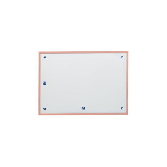 Pizarra Blanca Magnetica Oxford A3 Scribzee Marco Color Pastel Naranja (Incluye 3 Rotuladores Con Borrador, 2 Imanes Y Soportes De Pared)