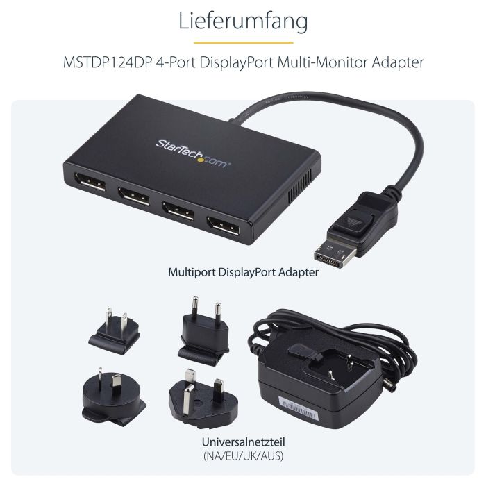 Splitter DisplayPort Startech MSTDP124DP Negro 6