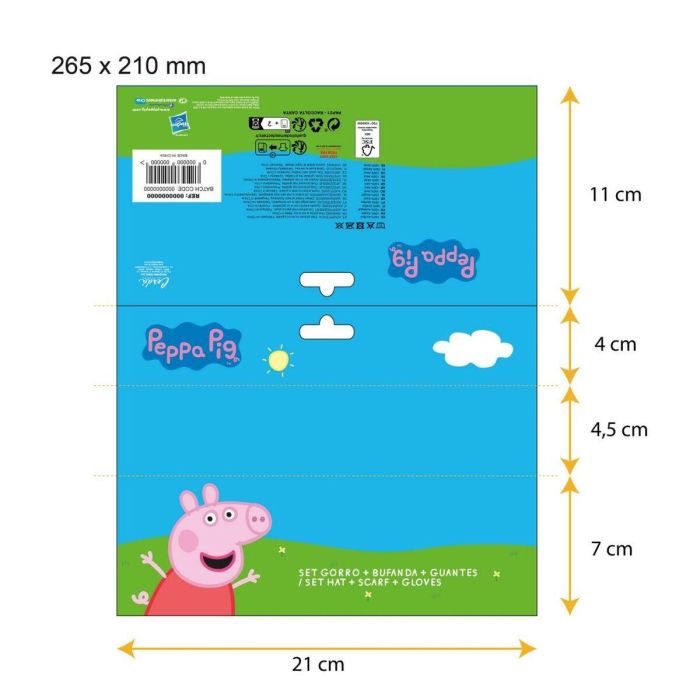 Gorro, Bufanda y Guantes Peppa Pig Rosa 3 Piezas 2 Gorro, Bufanda y Guantes Peppa Pig Rosa 3 Piezas 2