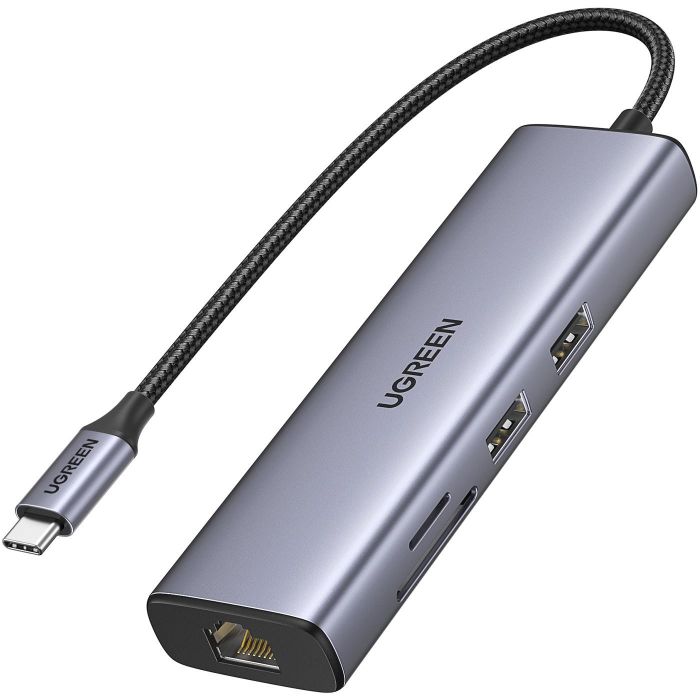 UGREEN USB-C to 2*USB3.0+HDMI+RJ 45+SD&TF +PD port Hub 1 UGREEN USB-C to 2*USB3.0+HDMI+RJ 45+SD&TF +PD port Hub 1