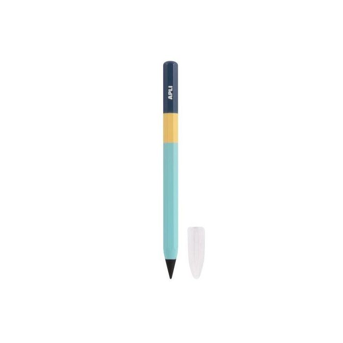 Lapiz Apli Grafito Hb Mini Infinito Tricolor Azul Cielo