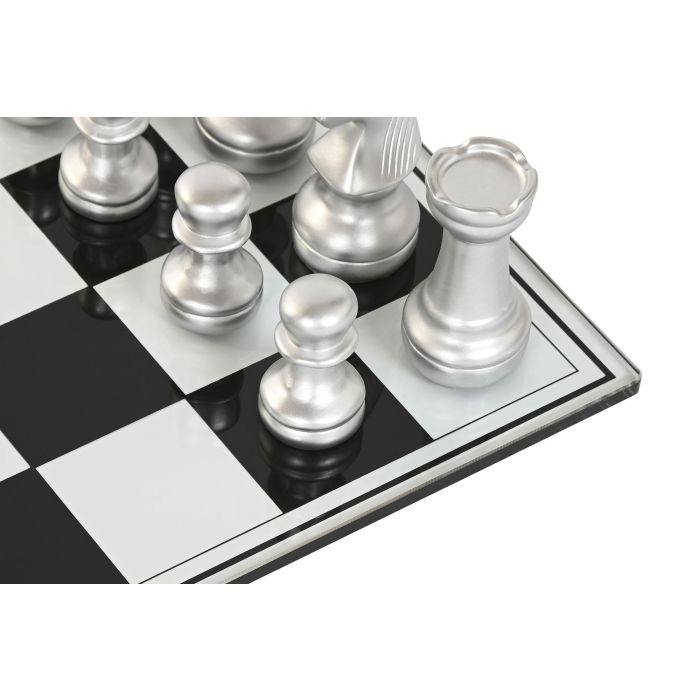 Juego De Mesa Moderno DKD Home Decor Negro Plateado 60 x 0.5 x 60 cm 1 Juego De Mesa Moderno DKD Home Decor Negro Plateado 60 x 0.5 x 60 cm 1