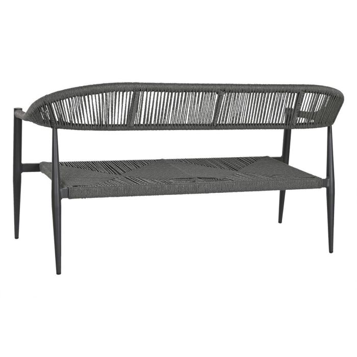 Sofa Terraza Y Jardin DKD Home Decor Negro Gris Oscuro 55 x 76 x 131 cm 2