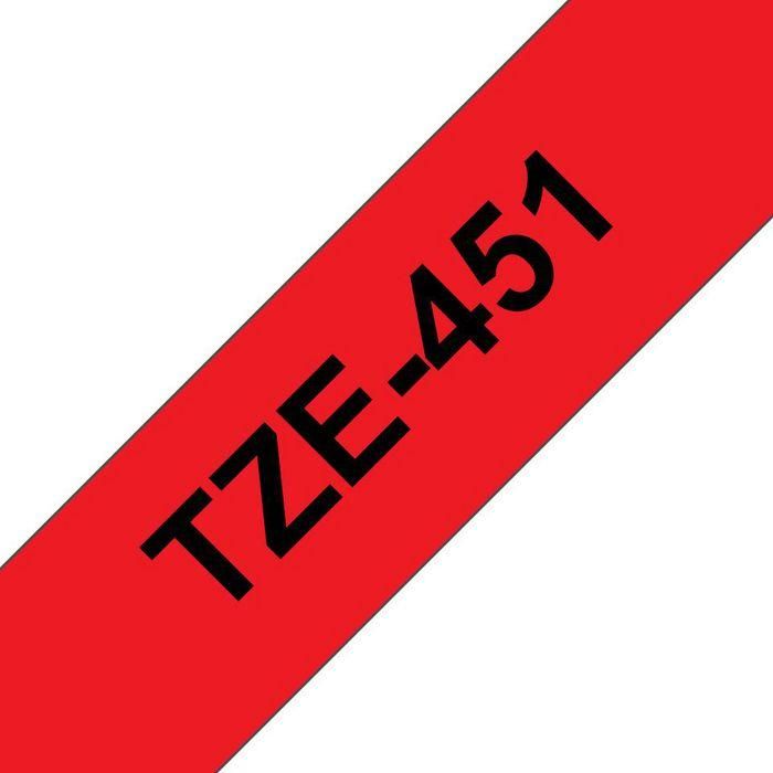 Brother 24 mm black on red laminated Brother 24 mm black on red laminated