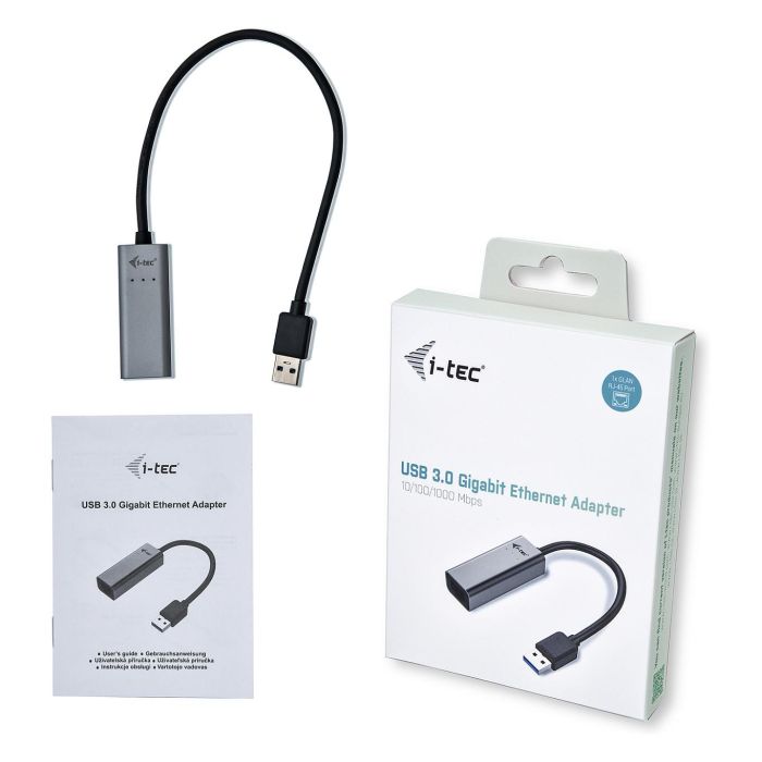 Cable USB i-Tec U3METALGLAN Gris 6