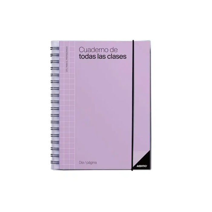 Additio Cuaderno Del Profesorado D-P Espiral Doble 256 Páginas PVC Cubiertas Surtidas 4