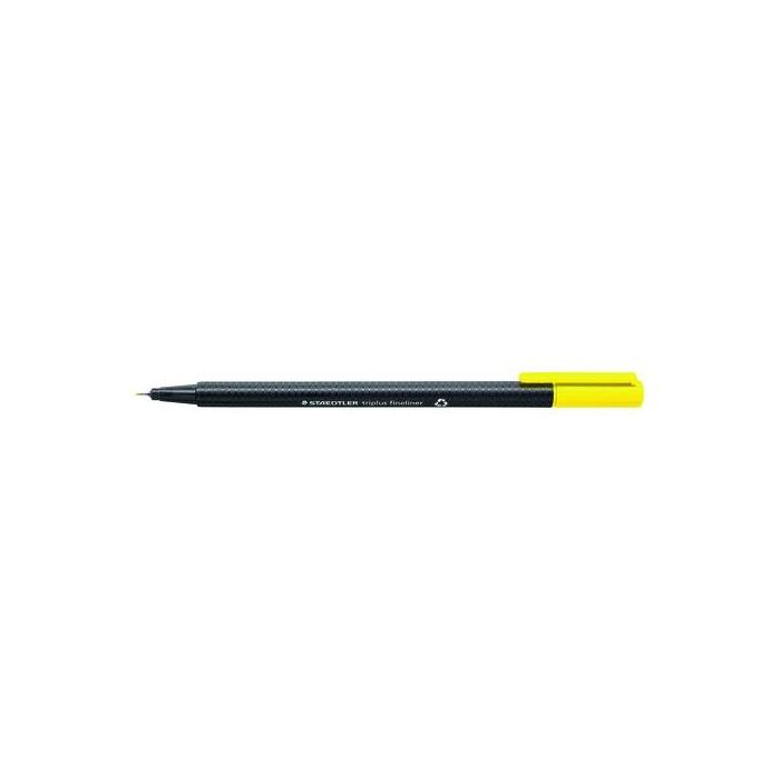 Rotulador Fibra Staedtler 334 Triplus Fineliner Amarillo (Set de 10) Rotulador Fibra Staedtler 334 Triplus Fineliner Amarillo (Set de 10)