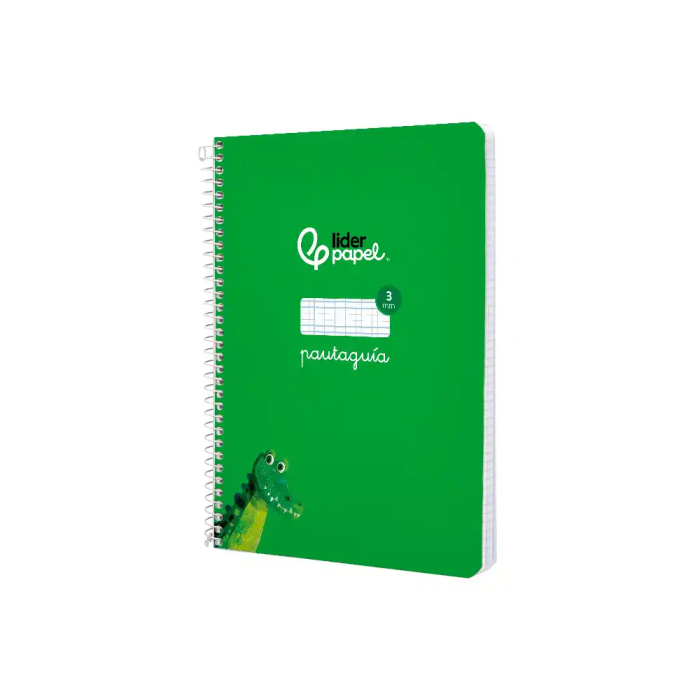 Liderpapel Cuaderno Espiral A5 Pautaguía Tapa Blanda 40 Hojas 75gr Cuadro Pautado 3mm Color Verde 3