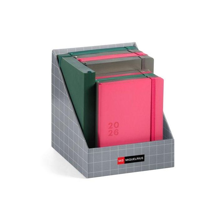 Agenda Anual (2026) Miquelrius Trends Back To Basics Cosida Tapa Simil Piel Con Goma Plus 213X155 D/P Surtido Expositor De 11