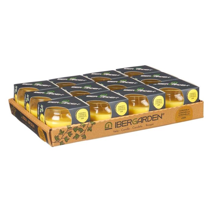 Vela Aromatica Citronela Tarro Vidrio Ibergarden 4X7CM (24 Unidades) 1 Vela Aromatica Citronela Tarro Vidrio Ibergarden 4X7CM (24 Unidades) 1