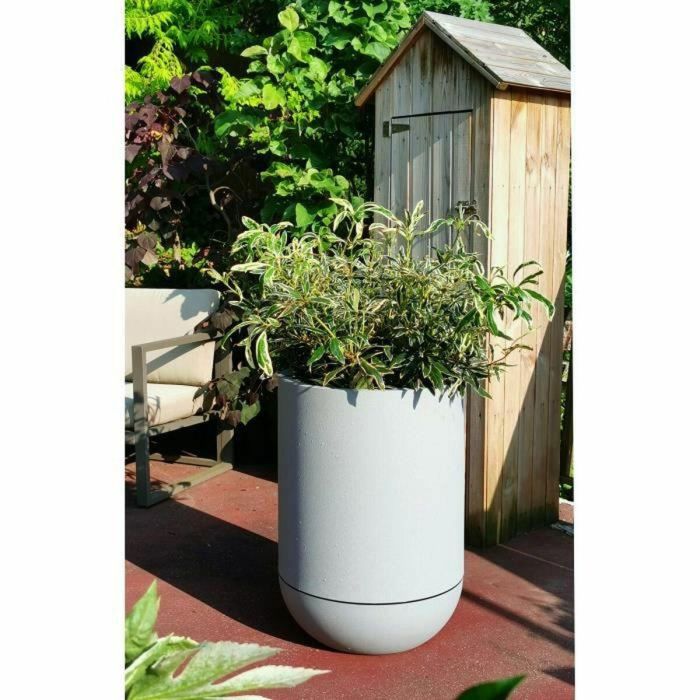 Macetero Riviera D40 Ø 40 cm Gris Piedra Plástico Redondo 1 Macetero Riviera D40 Ø 40 cm Gris Piedra Plástico Redondo 1
