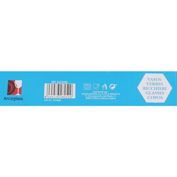 La Mediterranea Set de 6 Vasos Mistral Cubic 260 ml (12 Cajas) 1