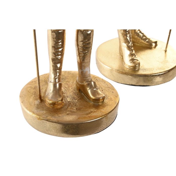 DKD Home Decor Figura Neoclasico Dorado 12.5 x 41.5 x 15 cm (2 Unidades) 2 DKD Home Decor Figura Neoclasico Dorado 12.5 x 41.5 x 15 cm (2 Unidades) 2