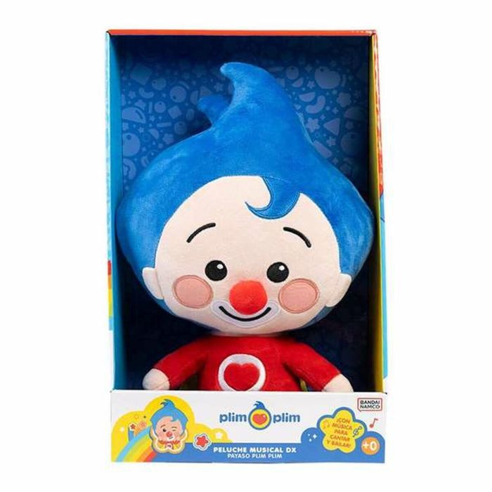 Bandai Peluche musical Payaso Plim Plim Deluxe con luz y sonido, 30 cm, para bebés desde 0 meses, pilas incluidas 3 Bandai Peluche musical Payaso Plim Plim Deluxe con luz y sonido, 30 cm, para bebés desde 0 meses, pilas incluidas 3