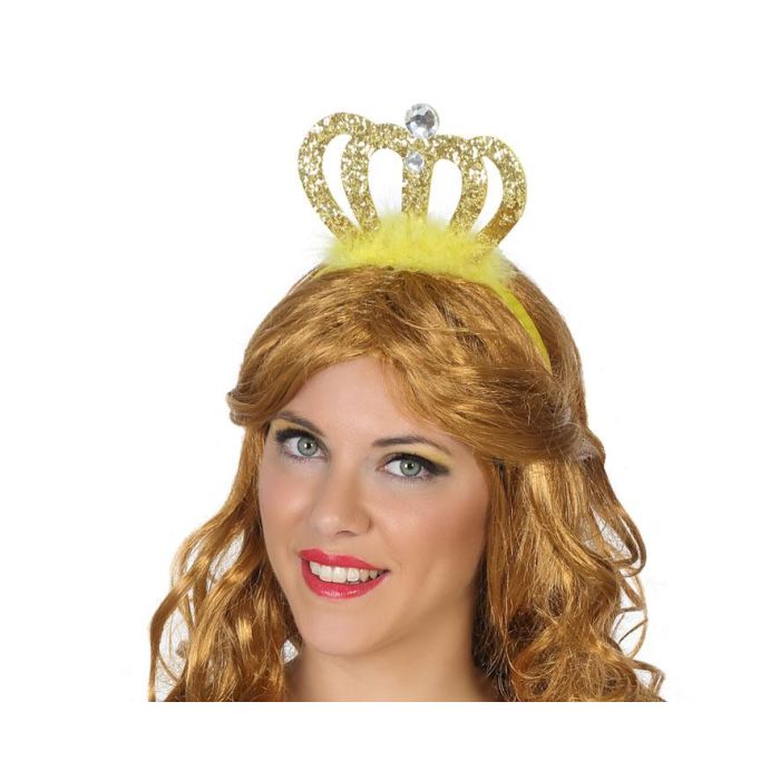 Accesorio Diadema Princesa Dorado Mujer Adulto