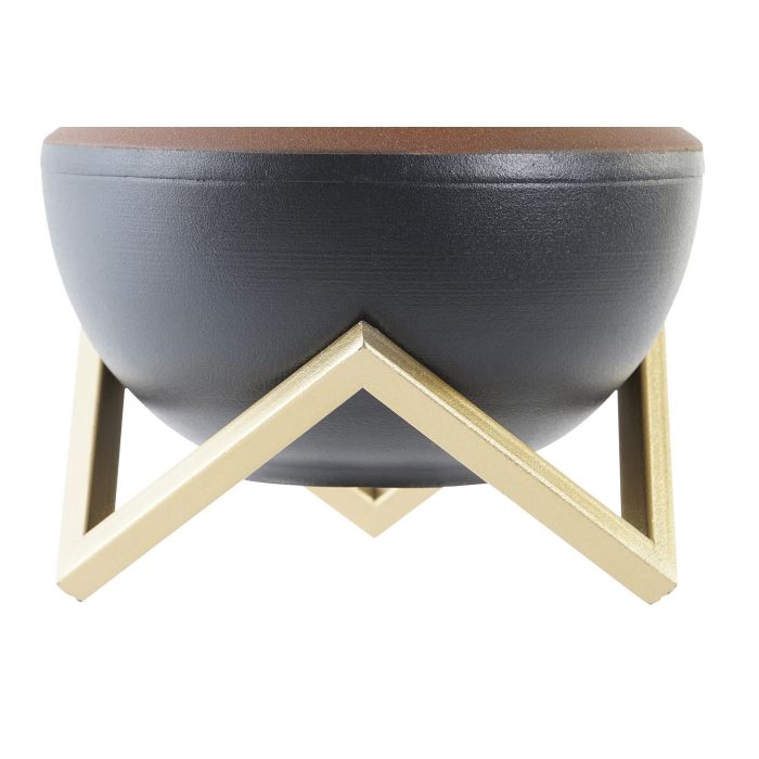 DKD Home Decor Jarrón Moderno Decorativo de Metal para Interiores, Multicolor, Ideal para Salón o Dormitorio, 16x17x17 cm 1
