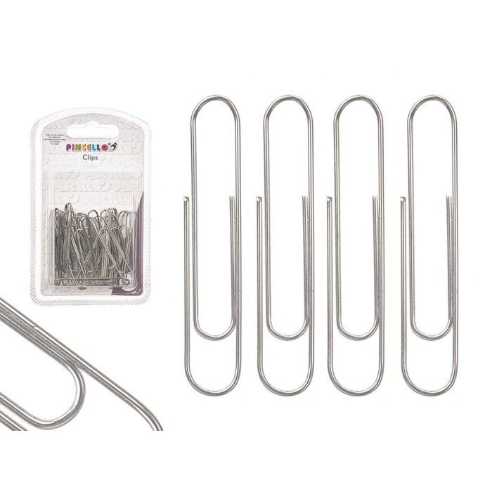 Set 35 Clips Silver Grd Pincello 7X12CM (24 Unidades) Set 35 Clips Silver Grd Pincello 7X12CM (24 Unidades)