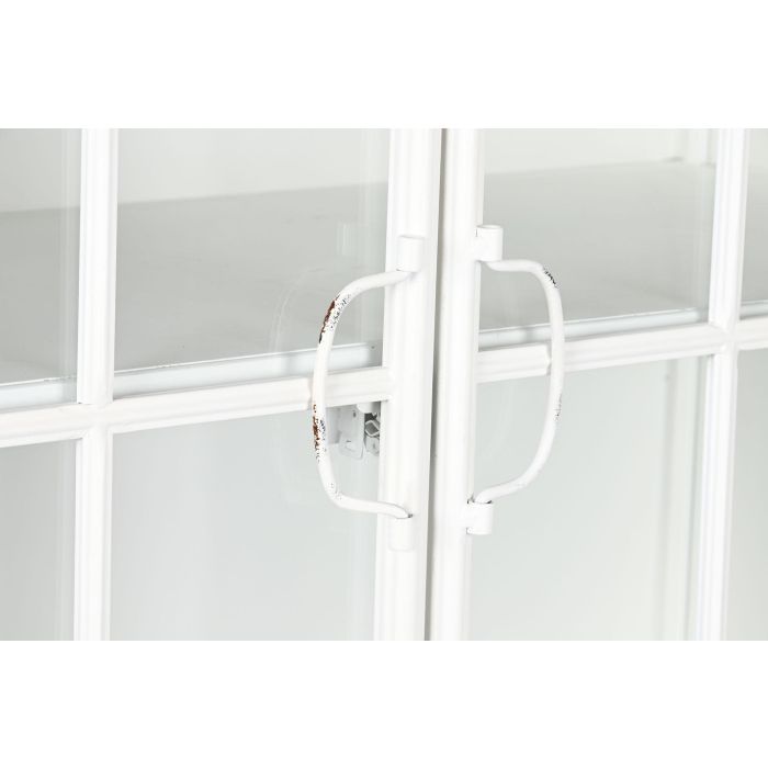 DKD Home Decor Vitrina Romantico Blanco Metal Cristal 91x172x36.5 cm 1