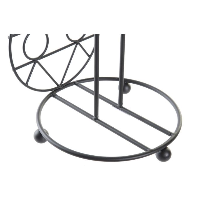 DKD Home Decor Portarrollos Cottage Negro 15.5 x 15.5 x 39.5 cm 1