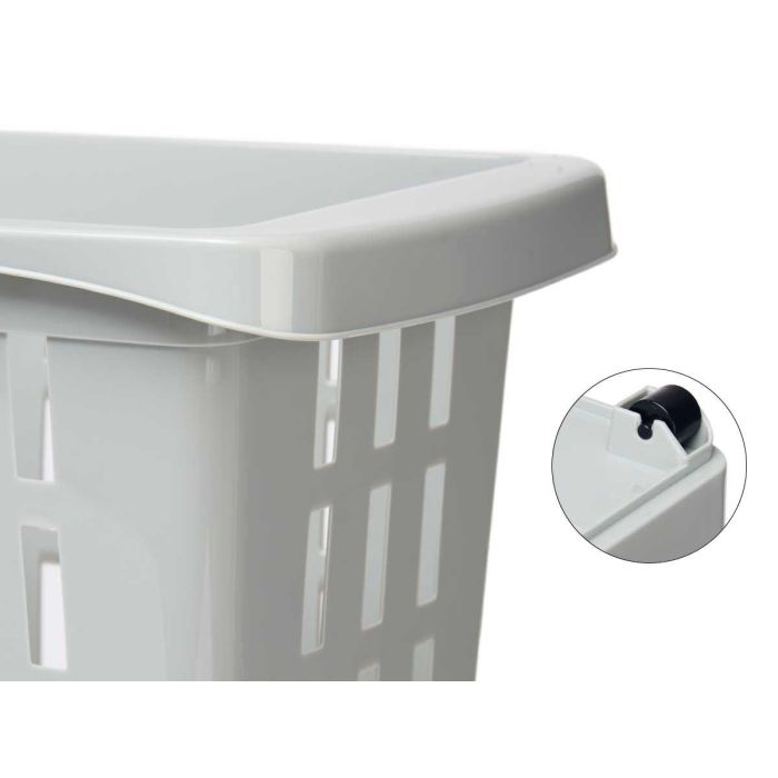 Organizador Plastico Armario Con Ruedas Gris Kipit 17X26CM (12 Unidades) 3 Organizador Plastico Armario Con Ruedas Gris Kipit 17X26CM (12 Unidades) 3