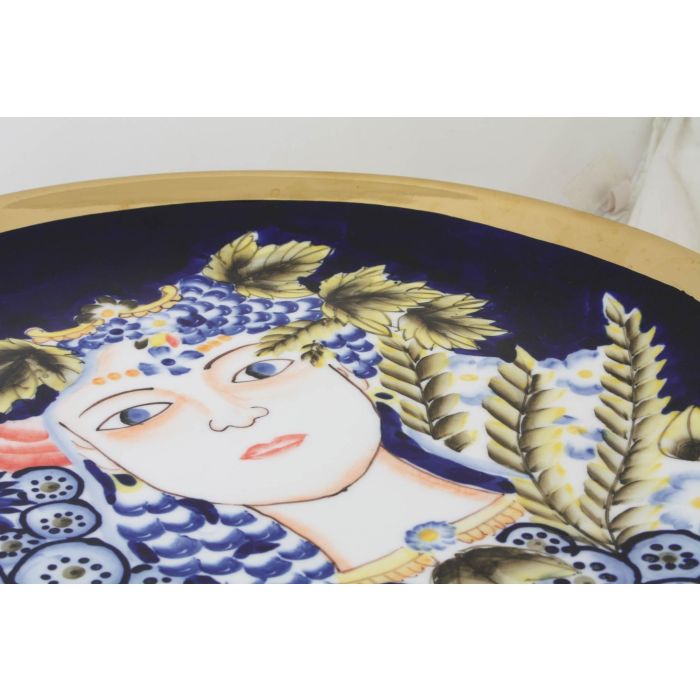 DKD Home Decor Centro Mesa Shabby Margot Porcelana Multicolor Azul con Cara 42x4x42cm 2 DKD Home Decor Centro Mesa Shabby Margot Porcelana Multicolor Azul con Cara 42x4x42cm 2