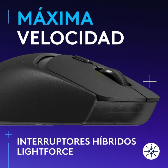 Logitech G309 LIGHTSPEED - Ratón Gaming Inalámbrico, 25 600 dpi, Bluetooth, Peso 86 g, 6 Botones, Negro, Compatible con PC/Mac