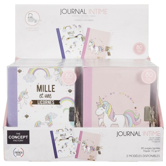 The Concept Factory Diario Unicornio Con Candado, 80 Páginas, 12x1.8x15.2 cm 3
