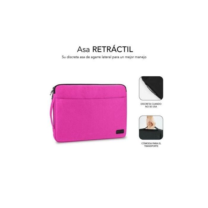 SUBBLIM Maletin Funda Ordenador Urban Laptop Sleeve 15,6" Pink 2