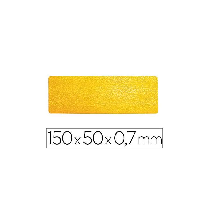 Simbolo Adhesivo Durable Pvc Forma De Linea Para Delimitacion Suelo Amarillo 150x50x0,7 mm Pack De 10