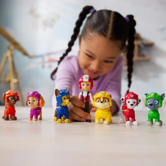 Spin Master Pack 7 Figuras Paw Patrol Air Rescue 6071499 Ryder, Chase, Marshall, Skye, Rubble, Rocky y Zuma para Niños +3 Años 2