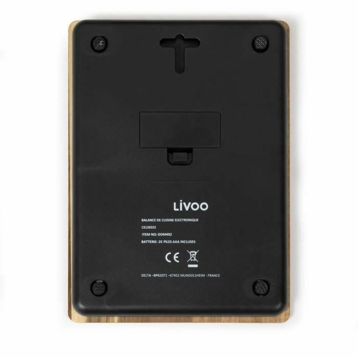 Livoo DOM492 Báscula de cocina electrónica de madera de acacia 3 Livoo DOM492 Báscula de cocina electrónica de madera de acacia 3