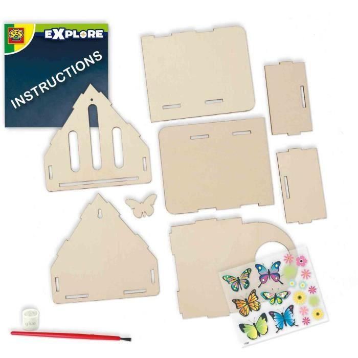 Ses Creative SES8710341252045 Hotel de Mariposas - Juguete Educativo Completo para Construir y Decorar - Fomenta Creatividad Infantil 1