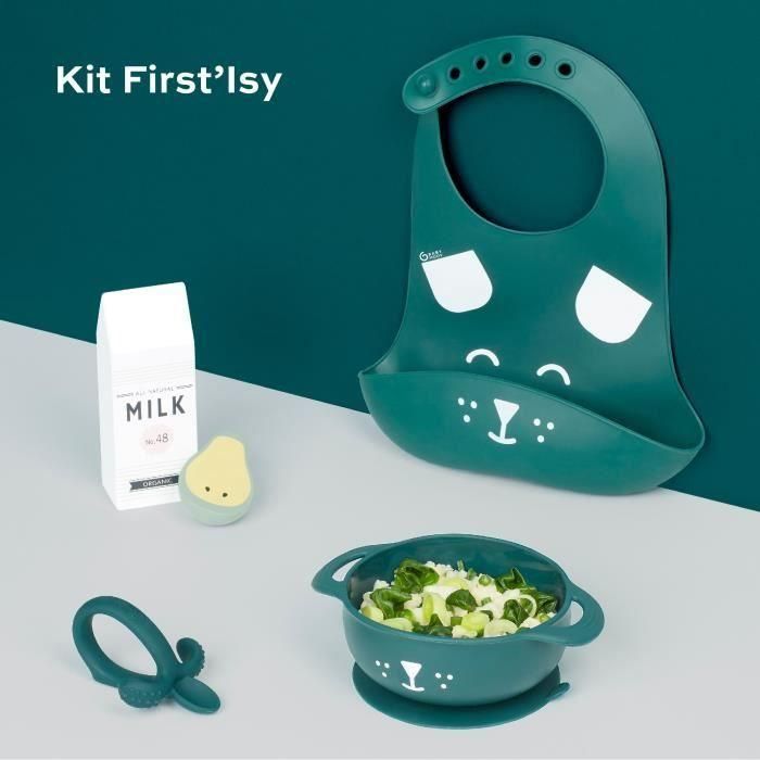 Babymoov Juego de comidas 6-12 meses 3 piezas, FIRST'ISY Dog Blue 1 Babymoov Juego de comidas 6-12 meses 3 piezas, FIRST'ISY Dog Blue 1