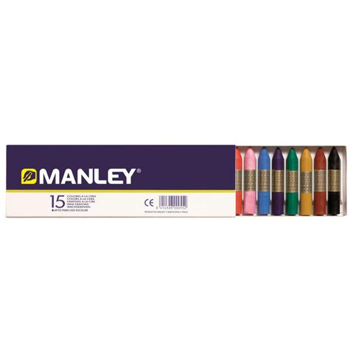 Manley Ceras 60 mm Colores Surtidos Estuche 15 Ud 2