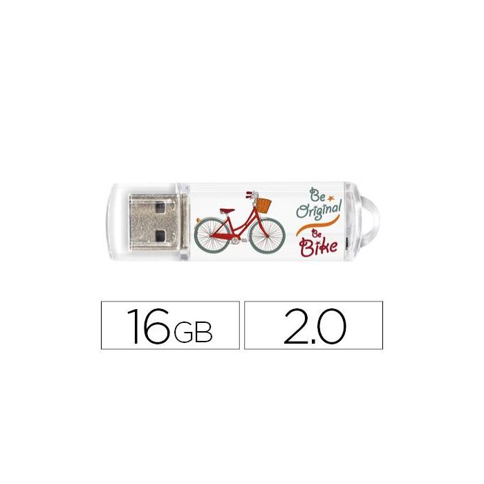 Memoria Usb Techonetech Flash Drive 16 grb 2.0 Be Bike